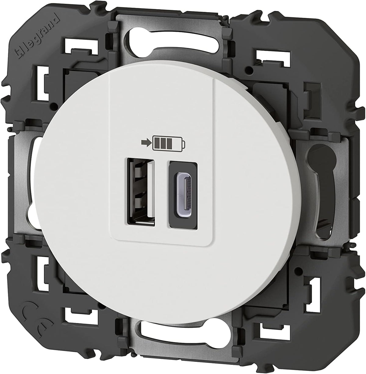 USB-A USB-C Doppel-Ladesteckdose LEGRAND Dooxie 3A
