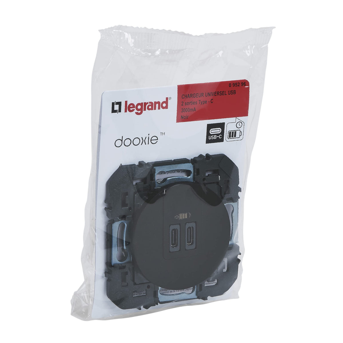 USB-A USB-C Doppel-Ladesteckdose LEGRAND Dooxie 3A