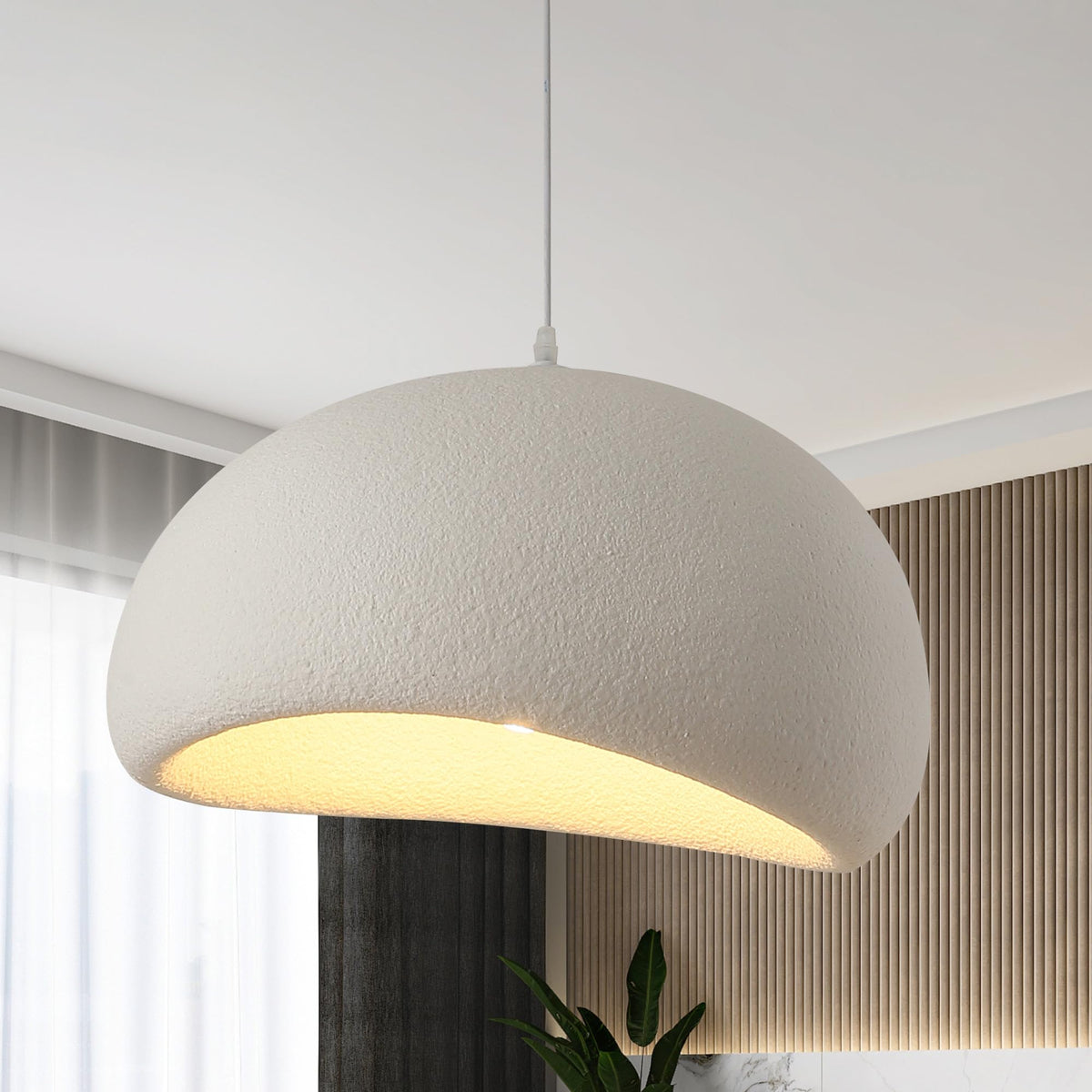 Lustre Wabi-Sabi Nid d'Oiseau 3 Têtes E27