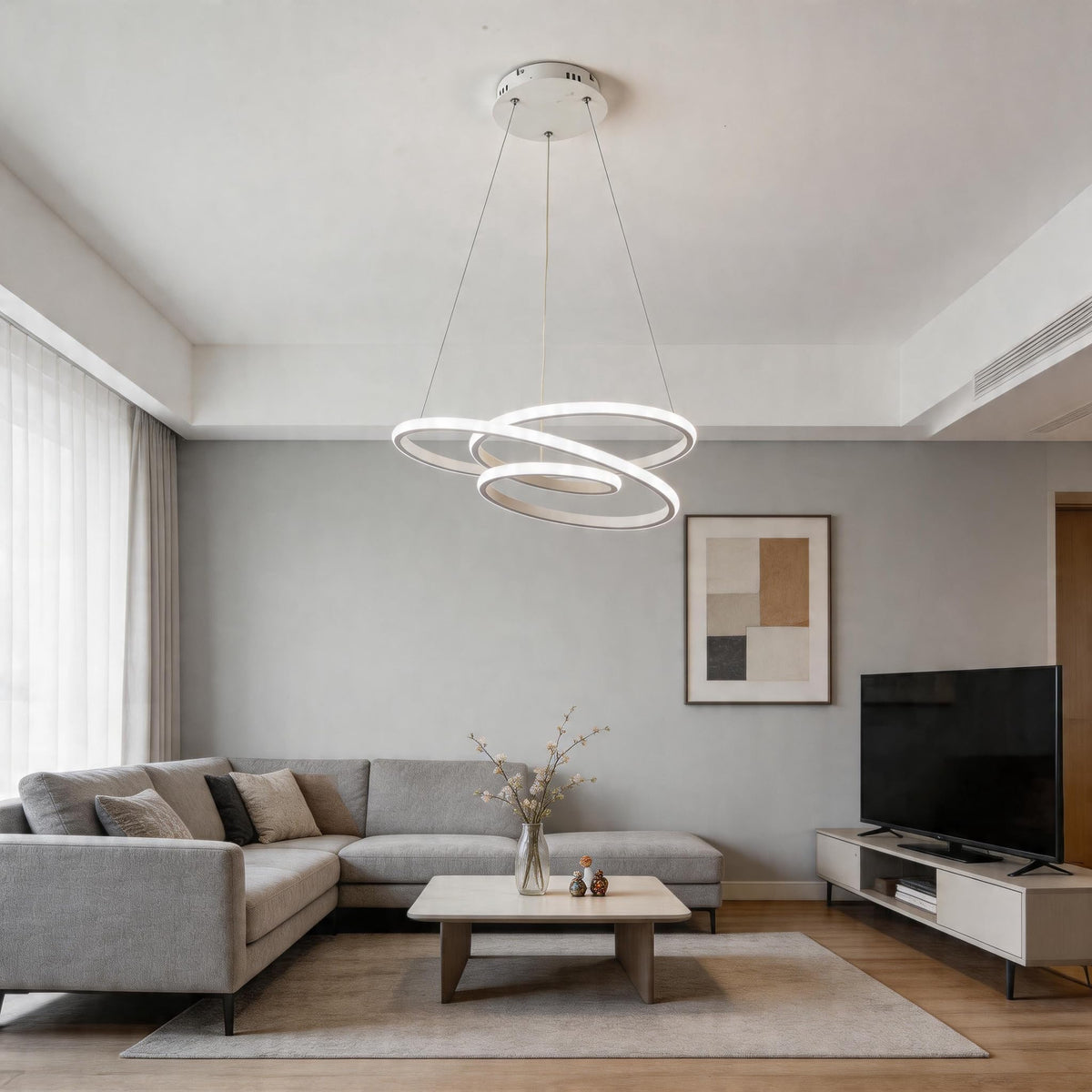 Suspension LED Irrégulière Minimaliste 68W