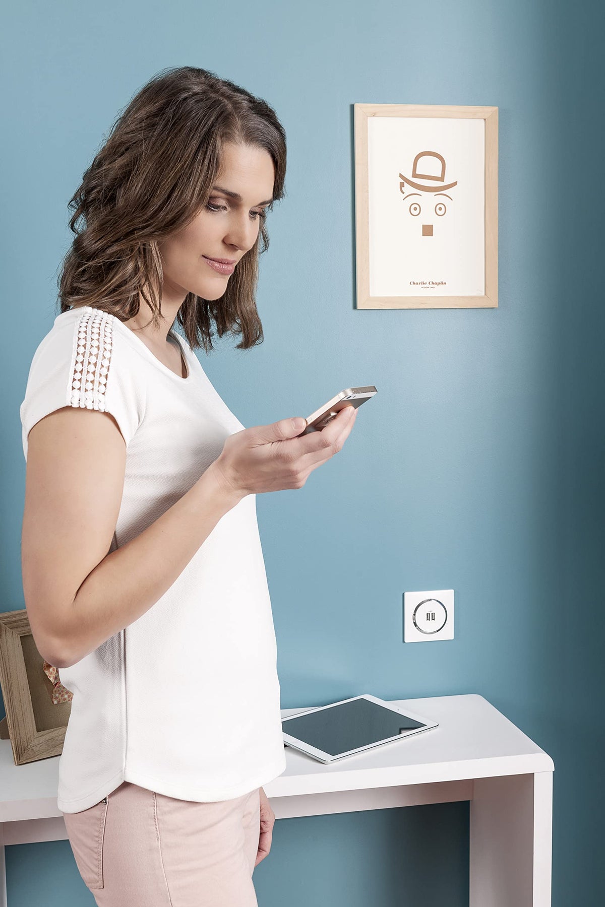 USB-A USB-C Doppel-Ladesteckdose LEGRAND Dooxie 3A