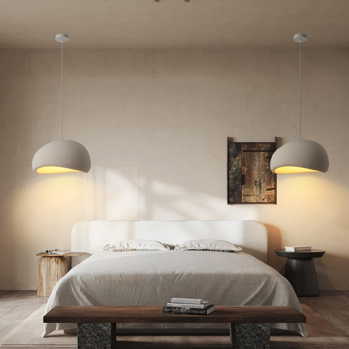 Lustre Wabi-Sabi Nid d'Oiseau 3 Têtes E27