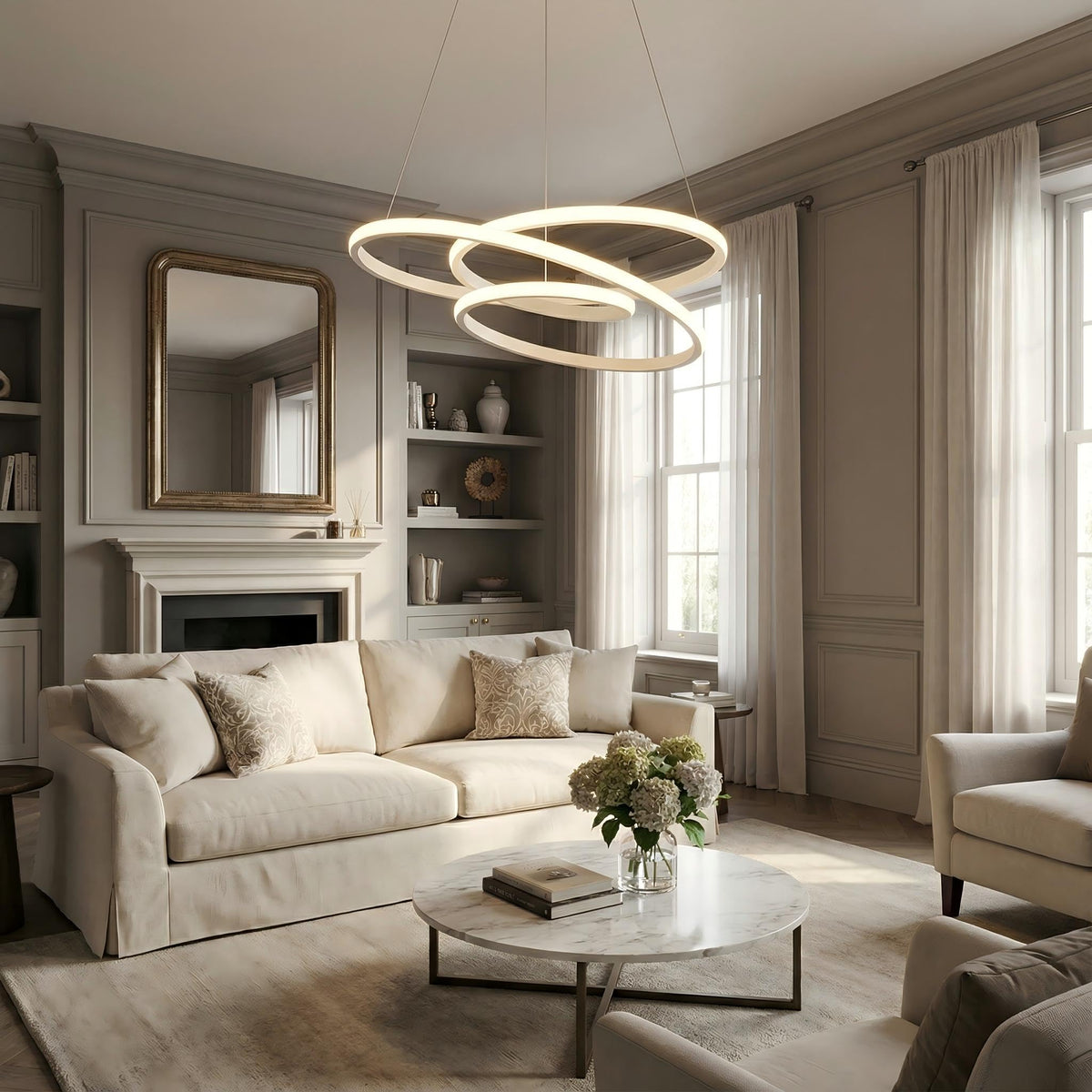 Suspension LED Irrégulière Minimaliste 68W